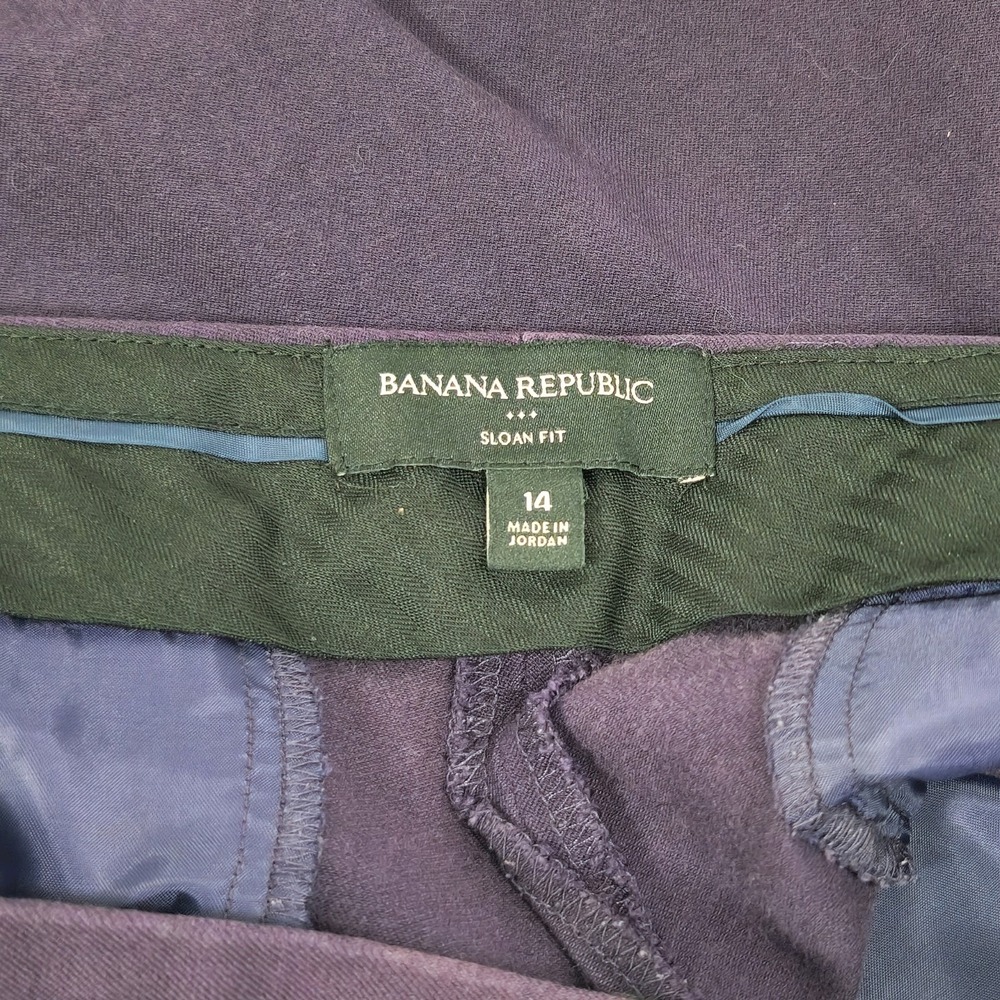 BANANA REPUBLIC Sloan Fit Women Purple(Grape) Ankle Pants Sz 14 Stretch Casual - Picture 6 of 9